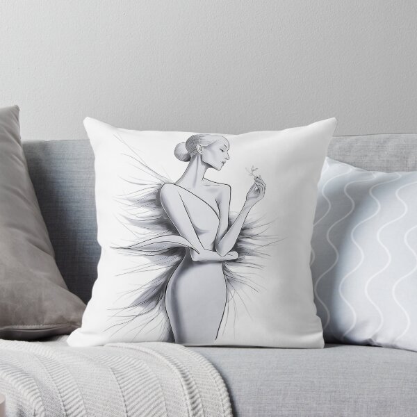 Artikelvorschau, Elegante Frauenlinie – Minimalistische Schwarz-Weiß-Zeichnung mit ätherischer Energie entworfen und verkauft von Pro AguiZoul Art.