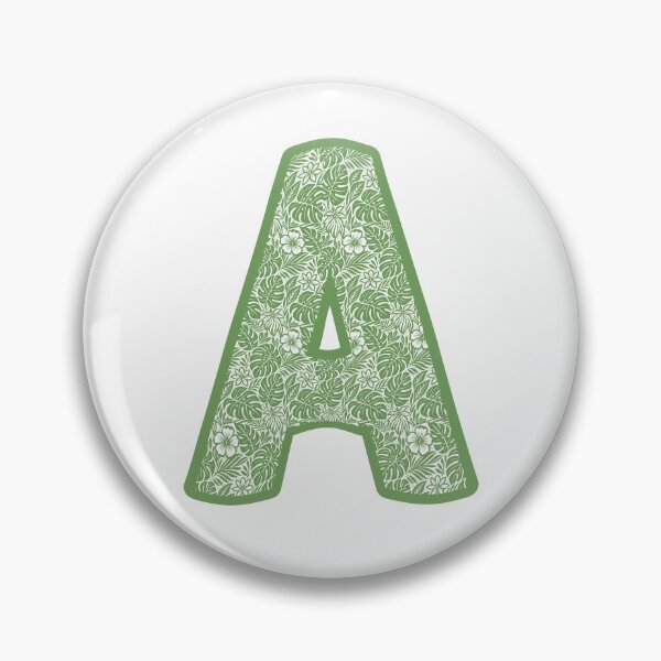 Item preview, Letter A with Green Floral Ethnic Ornament on Transparent Background designed and sold by InFrameVision.