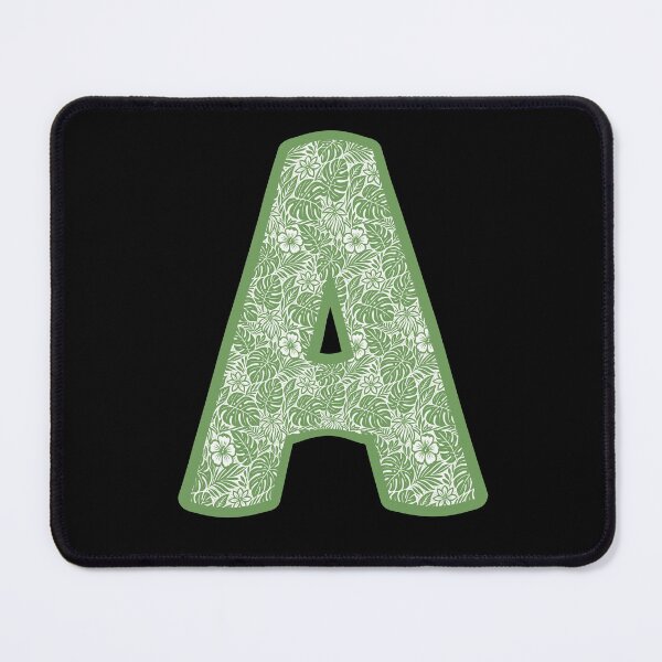 Item preview, Letter A with Green Floral Ethnic Ornament on Transparent Background designed and sold by InFrameVision.