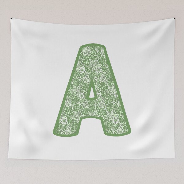 Item preview, Letter A with Green Floral Ethnic Ornament on Transparent Background designed and sold by InFrameVision.