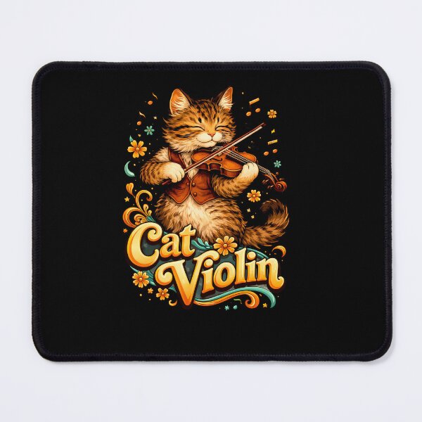 Item preview, Musical Cat Playing Violin Illustration designed and sold by Aileen404.