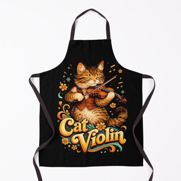 Item preview, Musical Cat Playing Violin Illustration designed and sold by Aileen404.