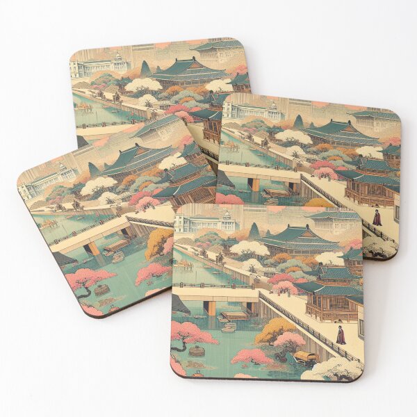Item preview, Chandigarh Capitol Complex Ukiyo-e Japanese Style Indian Architecture Art designed and sold by Vandy Fullam.