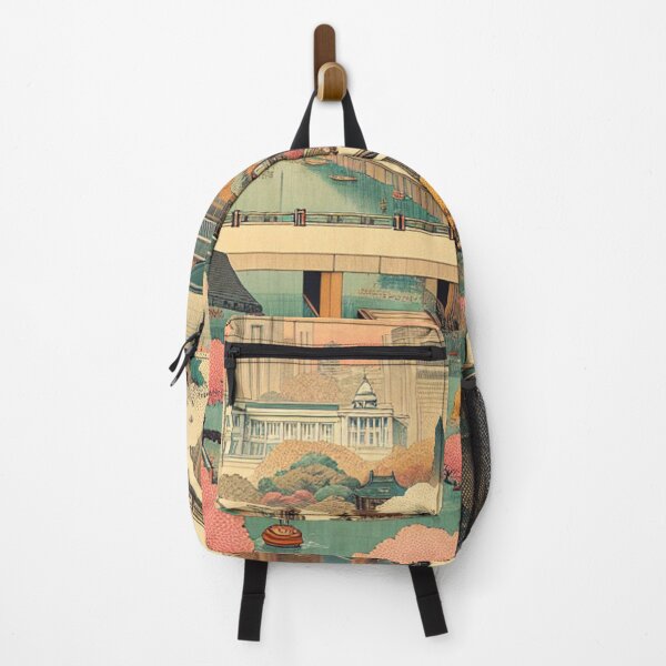 Item preview, Chandigarh Capitol Complex Ukiyo-e Japanese Style Indian Architecture Art designed and sold by Vandy Fullam.