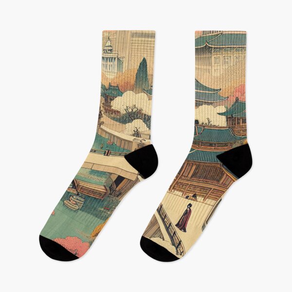 Item preview, Chandigarh Capitol Complex Ukiyo-e Japanese Style Indian Architecture Art designed and sold by Vandy Fullam.
