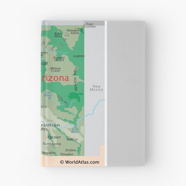 Item preview, Arizona Map – Deserts, Mountains & Rivers designed and sold by WorldAtlas.com.