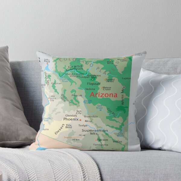 Item preview, Arizona Map – Deserts, Mountains & Rivers designed and sold by WorldAtlas.com.