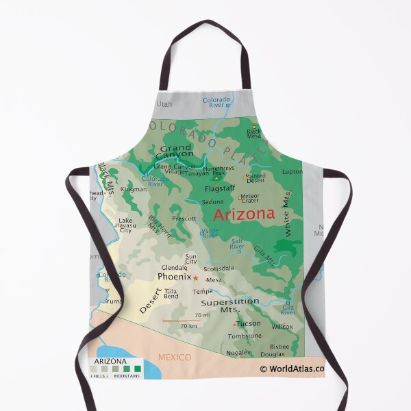 Item preview, Arizona Map – Deserts, Mountains & Rivers designed and sold by WorldAtlas.com.