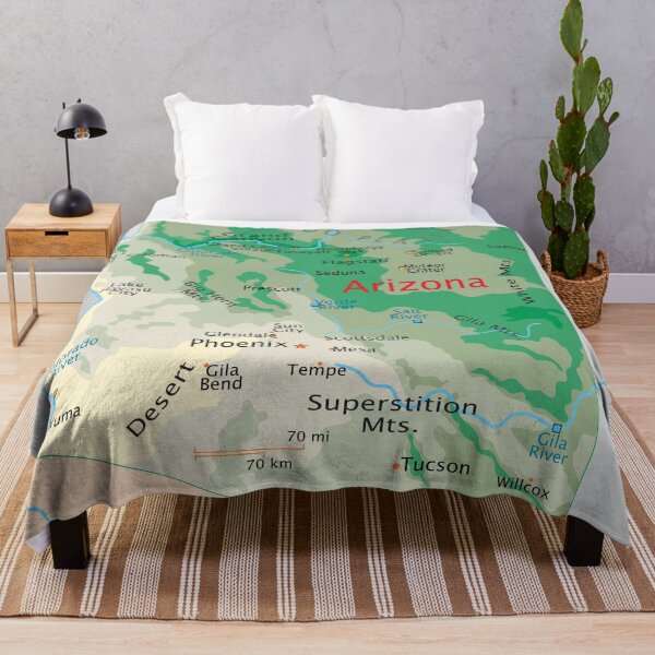 Item preview, Arizona Map – Deserts, Mountains & Rivers designed and sold by WorldAtlas.com.