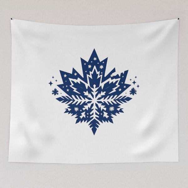 Item preview, Winter Snowflake Canadian Maple Leaf | Minimalist Design Blue Night designed and sold by mocci10.