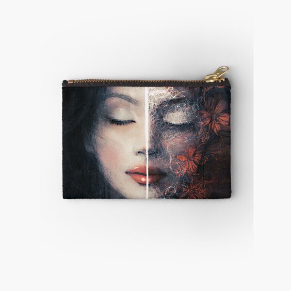 Item preview, Split Identity Floral Fade hand drawn Original Portrait designed and sold by Shoot-The-Moon.