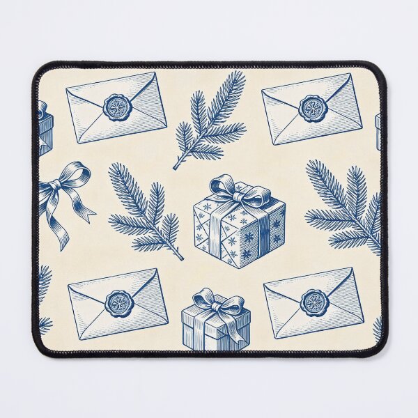 Item preview, Classic Christmas card template with gifts and letters designed and sold by AestheticsTime.