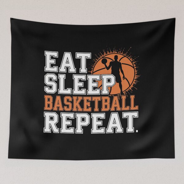 Item preview, Eat Sleep Basketball Repeat Player Art designed and sold by flagylART.