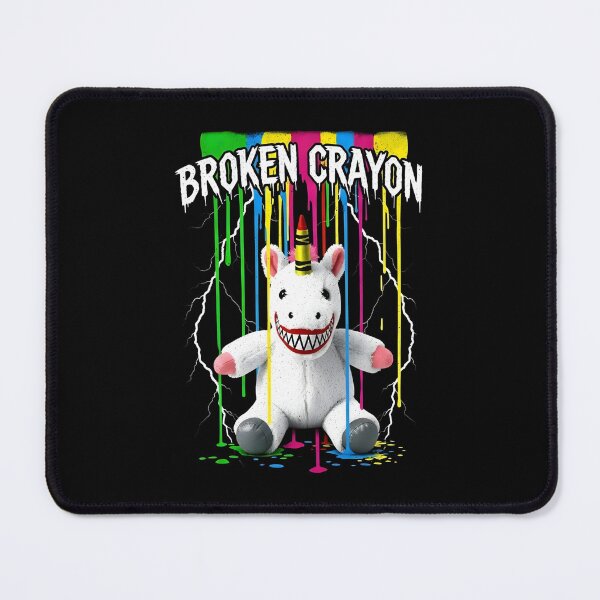 Item preview, Broken Crayon Scary Unicorn Monster - Vintage Indie Horror Tee designed and sold by Harbor-Pixel.