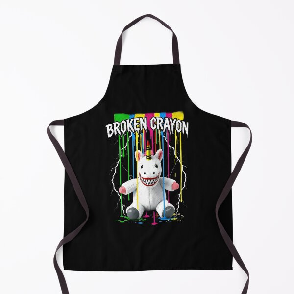 Item preview, Broken Crayon Scary Unicorn Monster - Vintage Indie Horror Tee designed and sold by Harbor-Pixel.