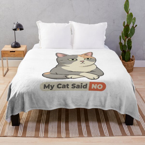 Item preview, My Cat Said No – Funny Cat Attitude Illustration for Cat Lovers designed and sold by inaveed.