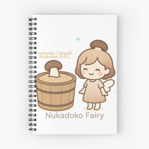 Item preview, Nukadoko Fairy – Mushroom Edition | Cute Japanese Fermentation Art designed and sold by Yohei-Studio.