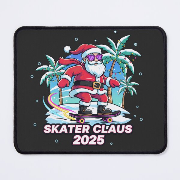 Item preview, Retro 80s 90s Cartoon Santa Skateboard Christmas T-Shirt, Skater Claus 2025, Neon Lights designed and sold by ZyxDes.