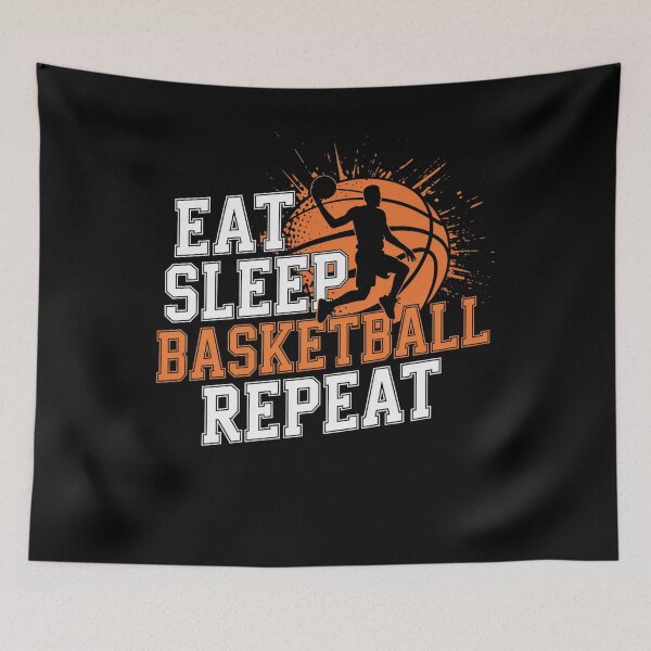 Item preview, Eat Sleep Basketball Repeat Player Art designed and sold by flagylART.