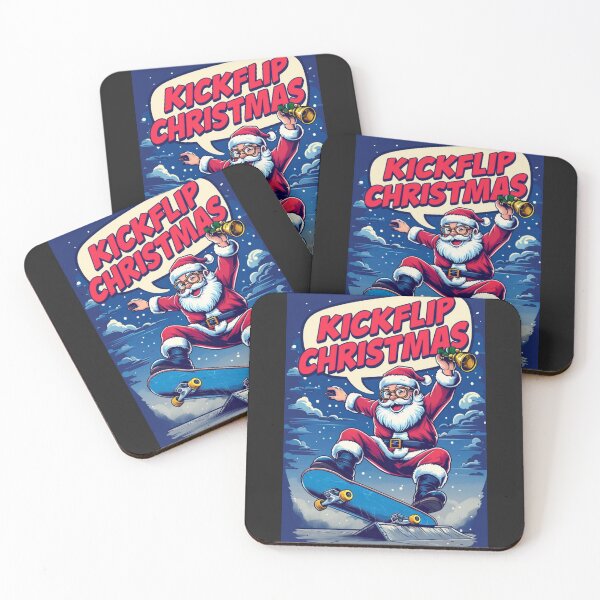 Item preview, Kickflip Christmas – Skateboarding Holiday Graphic | Skater Xmas Tee designed and sold by Wonder Pixel Studio.