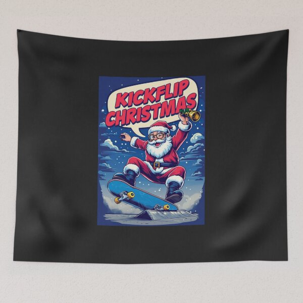 Item preview, Kickflip Christmas – Skateboarding Holiday Graphic | Skater Xmas Tee designed and sold by Wonder Pixel Studio.