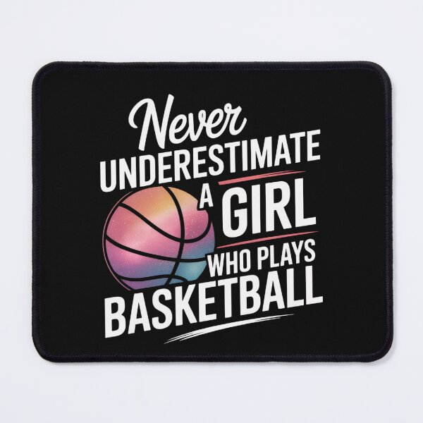 Item preview, Never Underestimate a Girl Basketball Art designed and sold by flagylART.