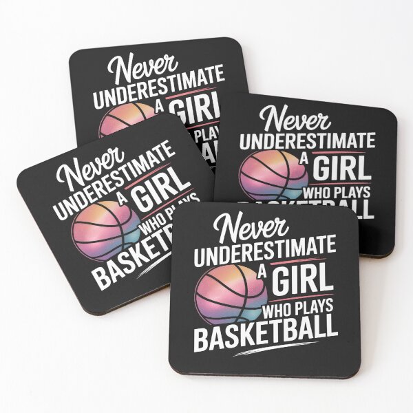 Item preview, Never Underestimate a Girl Basketball Art designed and sold by flagylART.