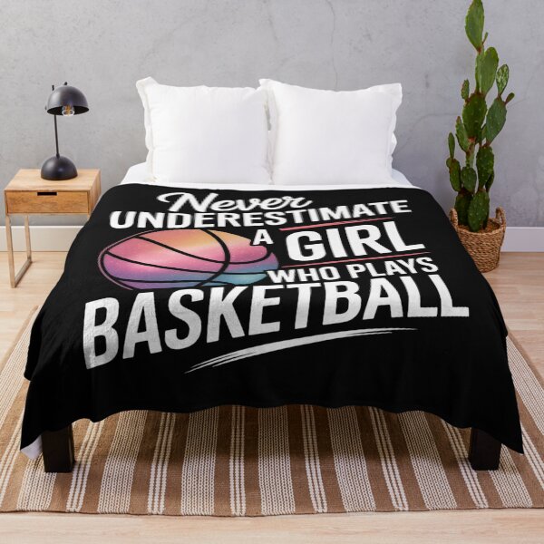 Item preview, Never Underestimate a Girl Basketball Art designed and sold by flagylART.