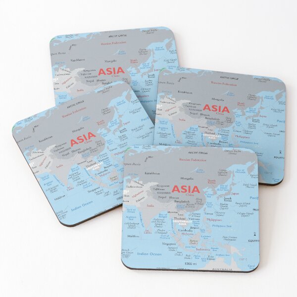 Item preview, Map of Asia – Clear Geographic Overview designed and sold by WorldAtlas.com.