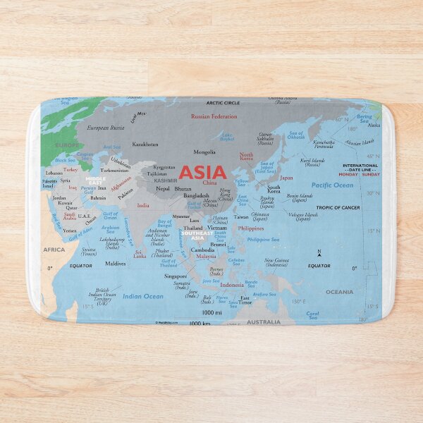 Item preview, Map of Asia – Clear Geographic Overview designed and sold by WorldAtlas.com.