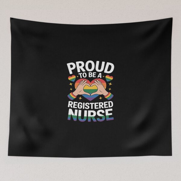Item preview, Proud To Be A Gay Registered Nurse Rainbow Pride LGBT RN  designed and sold by SyntaxClaw.