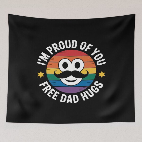 Item preview, Proud Of You Free Dad Hugs Gay Pride Ally LGBTQ Men1 designed and sold by AquaKiev.
