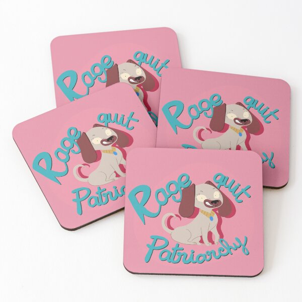Item preview, Rage Quit Patriarchy – Feminist Angry Dog Illustration | Cute Feminist Protest Art designed and sold by Artichouette.