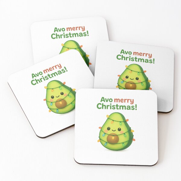 Item preview, Cute Avocado Wrapped in Lights - Avo Merry Christmas | Kawaii Fun Christmas Art designed and sold by Moons Studio.