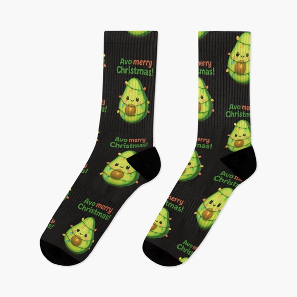 Item preview, Cute Avocado Wrapped in Lights - Avo Merry Christmas | Kawaii Fun Christmas Art designed and sold by Moons Studio.