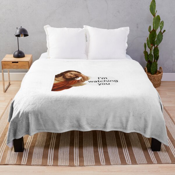 Item preview, Funny Jesus Sticker – I'm watching you Meme, Christian Humor Art designed and sold by PatternFly.