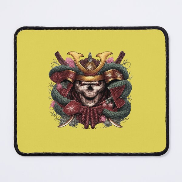 Item preview, Samurai skull with serpents and katanas designed and sold by JOSHUAWAYLAND.