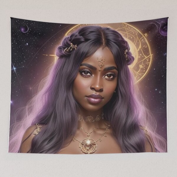 Item preview, Zodiac Warrior Goddess Astrology Fantasy Celestial Woman Art designed and sold by MissSaylor.