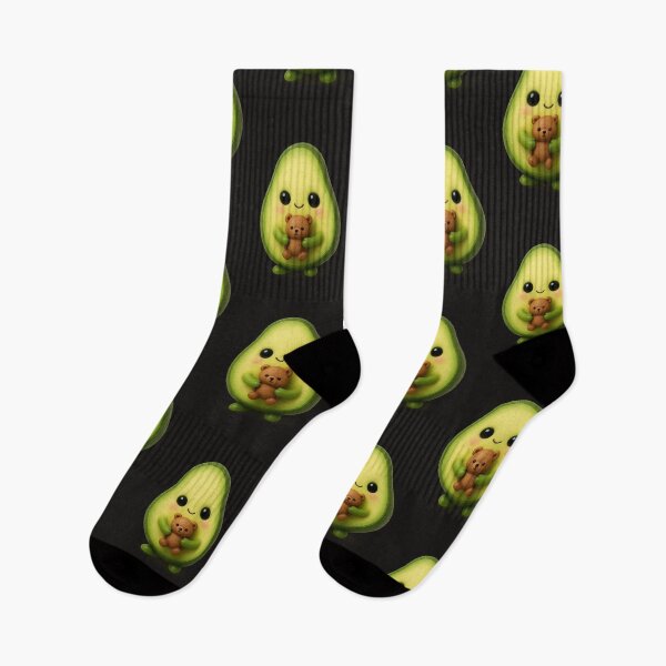 Item preview, Cute Avocado Holding Pit Teddy Bear | Kawaii Fun Food Art designed and sold by Moons Studio.