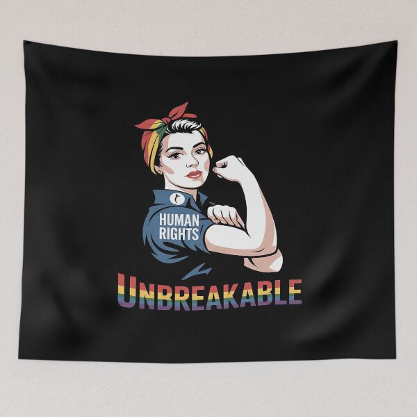 Item preview, Rainbow Gay Unbreakable Human Rights LGBTQ Pride Flag Women  designed and sold by AquaKiev.