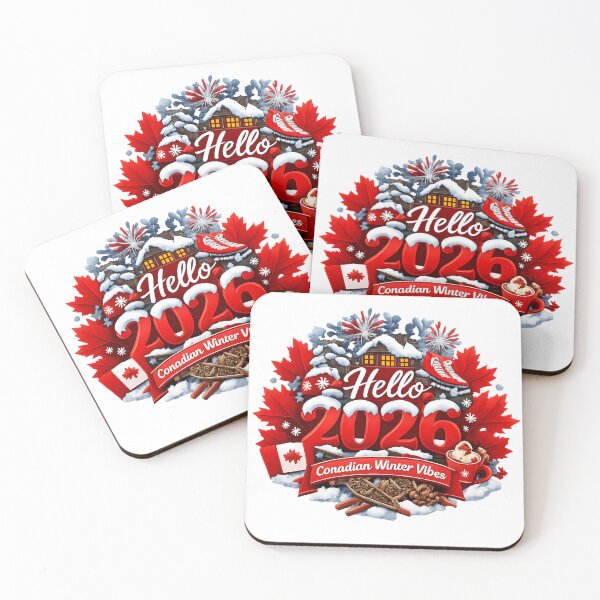 Item preview, Hello 2026 Canadian Winter Vibes – New Year's Winter Canada Maple Leaf designed and sold by mocci10.