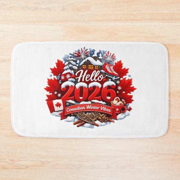 Item preview, Hello 2026 Canadian Winter Vibes – New Year's Winter Canada Maple Leaf designed and sold by mocci10.