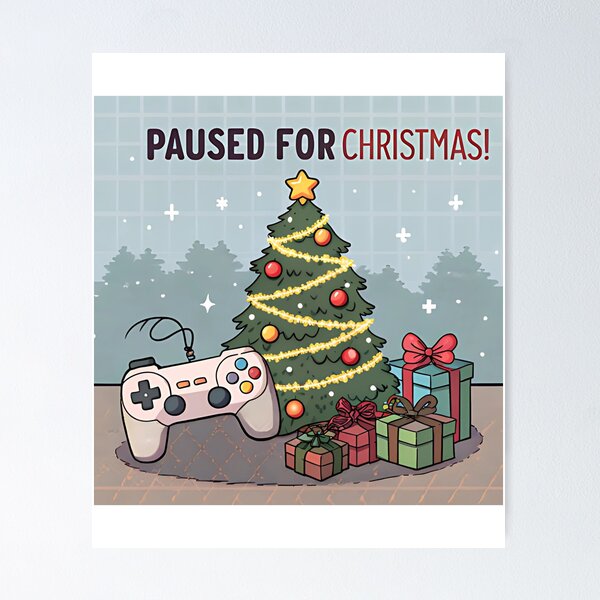 Item preview, Paused for Christmas Gaming Controller Holiday designed and sold by BKB APPARELS.