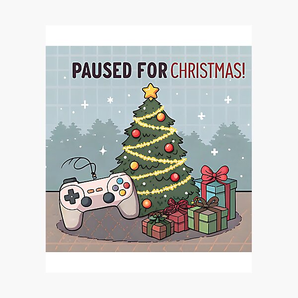 Item preview, Paused for Christmas Gaming Controller Holiday designed and sold by BKB APPARELS.