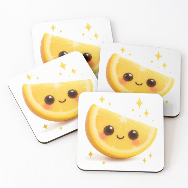 Item preview, Cute Lemon Wedge | Kawaii Citrus Fruit Art designed and sold by Moons Studio.