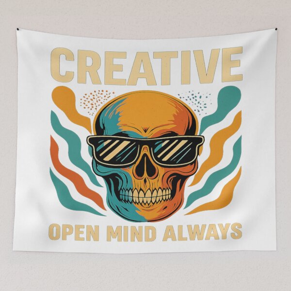 Item preview, Creative Skull Open-Minded Modern designed and sold by LaraVisionsArts.