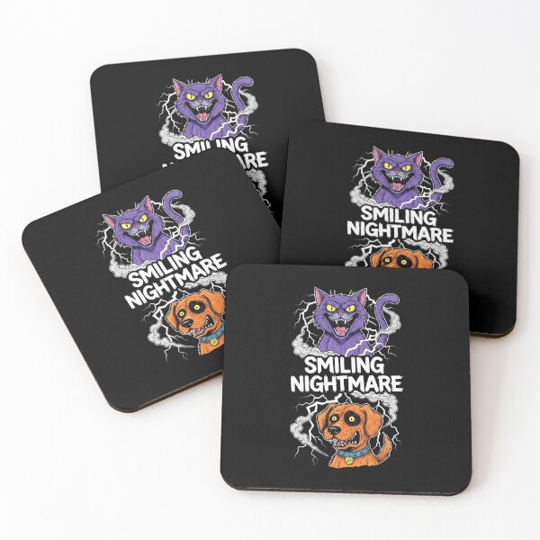 Item preview, Smiling Nightmare Cat and Dog Duo - Retro 90s Bootleg Horror designed and sold by Harbor-Pixel.