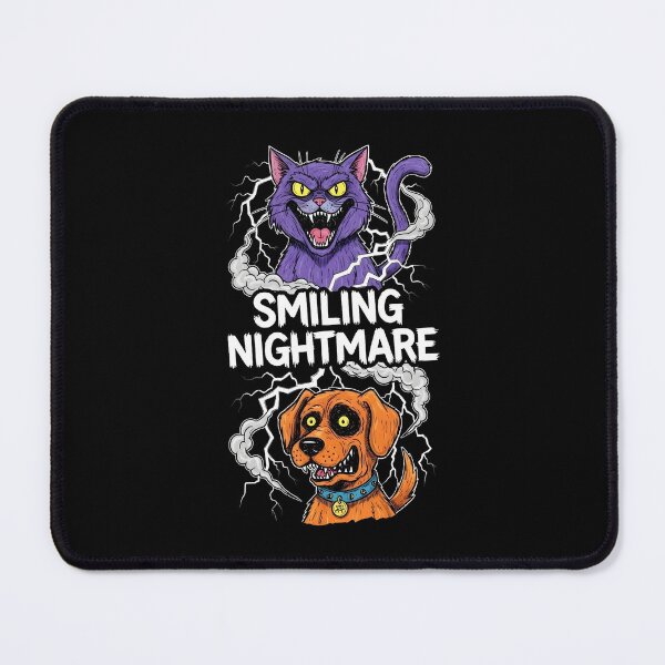 Item preview, Smiling Nightmare Cat and Dog Duo - Retro 90s Bootleg Horror designed and sold by Harbor-Pixel.