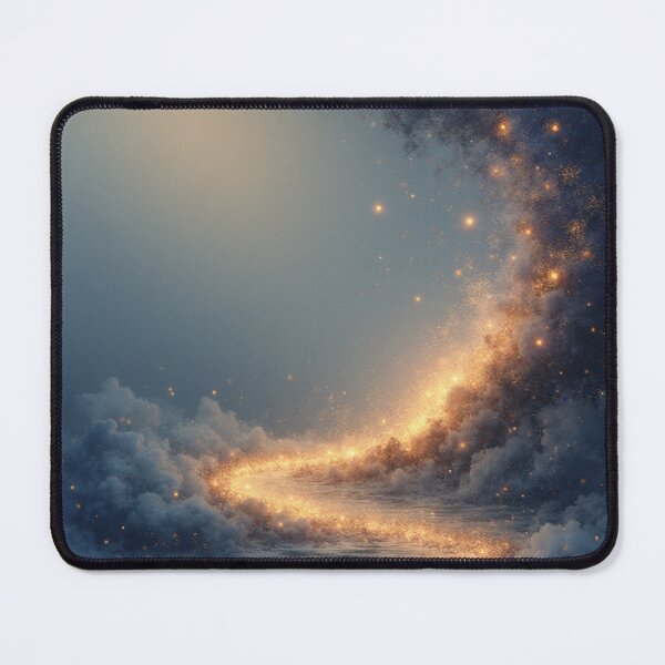 Item preview, Stardust River: Cosmic Golden Cloud Nebula designed and sold by SebastianSpace.