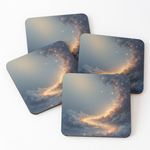 Item preview, Stardust River: Cosmic Golden Cloud Nebula designed and sold by SebastianSpace.